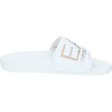 Slides on sale Emporio Armani EA7 logo - Shiny White/Rose Gold