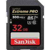 SDHC Memory Cards SanDisk Extreme Pro SDHC Class 10 UHS-II U3 V90 300/260MB/s 32GB