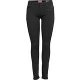 Only Carmen Reg Skinny Fit Jeans - Black/Black Denim