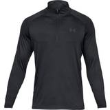 Golf Clothing Under Armour Men's UA Tech ½ Zip Long Sleeve Top - Black/Charcoal