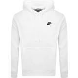 Women Tops Nike Sportswear Club Fleece Pullover Hoodie - White/Black