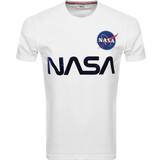 Alpha Industries Clothing Alpha Industries NASA Reflective T-Shirt - White/Blue