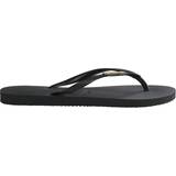Polyurethane Slippers & Sandals Havaianas Slim Logo Metallic - Black