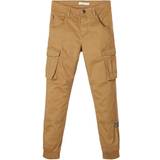 Brown Trousers Children's Clothing Name It Bamgo Cargo Pants - Kelp (13151735)