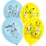 Amscan Latex Balloons Pokémon Blue/Yellow 6-pack