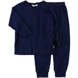 Buttons Night Garments Joha Bamboo Pyjama Set - Navy Blue (51912-354-447)
