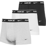 Nike Cotton Men's Underwear Nike Everyday Cotton Stretch Trunk Boxer 3-pack -White/Grey/Black