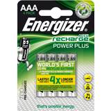 Batteries - Black - Rechargeable Standard Batteries Batteries & Chargers Energizer Power Plus HR03 AAA 700mAh Compatible 4-pack