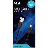Orb PS4 5m Controller Charge Cable - Black
