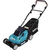 Makita With Collection Box Battery Powered Mowers Makita DLM382CT2 (2x5.0Ah) Battery Powered Mower