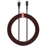 PDP Switch USB Type C Charging Cable - Black/Red