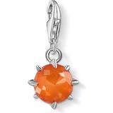 Agate Jewellery Thomas Sabo Monthly Stone January Charm Pendant - Silver/Orange/Transparent