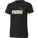 Puma Essentials+ Two-Tone Logo Youth Tee - Puma Black (586985-51)