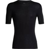 Icebreaker Sportswear Garment Base Layers Icebreaker Merino 175 Everyday Short Sleeve Crewe Thermal Top Men - Black
