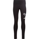 Reebok Sportswear Garment Clothing Reebok Identity Logo Leggings Women - Black/Silver Metallic
