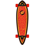 Orange Complete Skateboards Santa Cruz Flame Dot Pintail 33"