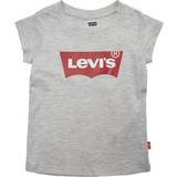 Levi's Girls' Batwing T-shirt - Light Grey Heather/Red