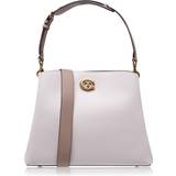Leather Bags Coach Willow Shoulder Bag in Colorblock - Brass/Chalk Multi