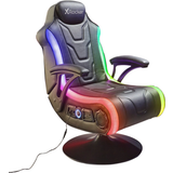 RGB LED Lighting Gaming Chairs X-Rocker Rainstorm RGB 2.1 Audio Pedestal Gaming Chair - Black