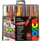 Pink Pencils Uni Posca PC-5M Paint Marker Deep Colours 8-pack