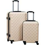 Beige Luggage vidaXL Hardcase Suitcase - Set of 2