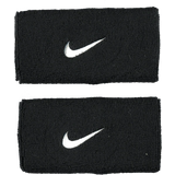 Cotton Wristbands Nike Swoosh Doublewide Wristband - Black/White