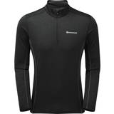 Montane Winter Jackets Clothing Montane Dart Zip-Neck T-shirt - Black