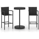 Seat Cushion Outdoor Bar Sets Garden & Outdoor Furniture vidaXL 3064769 Outdoor Bar Set, 1 Table incl. 2 Chairs