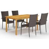 vidaXL 3067783 Patio Dining Set, 1 Table incl. 4 Chairs