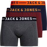 Multicoloured Underwear Children's Clothing Jack & Jones Boy's Logo Trunks 3-pack - Red/Dark Grey Melange (12149294)