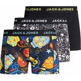 Florals Underwear Jack & Jones Boy's Sugar Skull Print Trunks 3-pack - Black/Black (12189220)