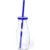 BigBuy Glass Jars with Straw BigBuy 145495 Glass Jar with Straw 32cl