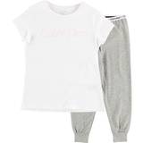 Night Garments Calvin Klein Girl's Pyjama Set - White/Grey Heather (G80G800084926)