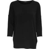 Only Loose Fitted 3/4 Sleeved Top - Black