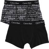 Black Underwear Calvin Klein Boy's Logomania Trunks 2-pack - Black (B70B792003-002)