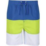 Stripes Swim Shorts Regatta Kid's Shaul III Swim Shorts - Nautical Blue Electric Lime