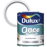 Dulux once white Dulux Once Eggshell Metal & wood Paint Pure Brilliant White 0.75L