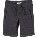 Name It Shorts Trousers Name It Zip Pocket Sweat Shorts - Grey/Asphalt (13190443)