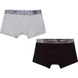 Calvin Klein Boxer Shorts Children's Clothing Calvin Klein Boy's Customized Stretch Trunks 2-pack - Black/Grey Heather (B70B700048-034)