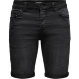 Denim Shorts - Men Only & Sons Life Reg Jog Denim Shorts - Black/Black Denim