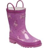 Children's Shoes Regatta Kid's Minnow Printed Wellington Boots - Unicorn Radiant Orchid