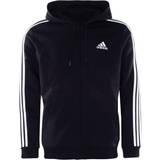 Adidas Sportswear Garment Jumpers adidas Essentials Fleece 3 Stripes Full Zip Hoodie Men - Black