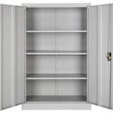 Grey Storage Cabinets tectake 402482 Storage Cabinet 90x140cm