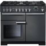 Dual Fuel Ovens Cookers Rangemaster PDL100DFFSL/C Professional Deluxe 100cm Dual Fuel Slate White, Black, Grey