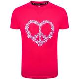Elastane T-shirts Dare2B Kid's Rightful Graphic T-shirt - Neon Pink (DKT428-83A)