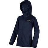 Blue Jackets Children's Clothing Regatta Kid's Pack It Lightweight Waterproof Hooded Packaway Jacket - Midnight