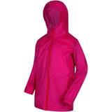 Removable Hood Jackets Children's Clothing Regatta Kid's Pack It Lightweight Waterproof Hooded Packaway Jacket - Cabaret