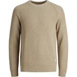 Knitted Sweaters - Men Jumpers Only & Sons Texture Knitted Pullover - Chinchilla