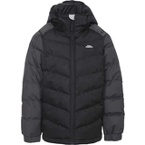 Denim jackets - Removable Hood Trespass Boy's Sidespin Padded Casual Jacket - Black