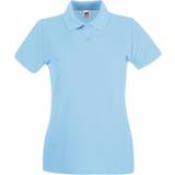 Women Polo Shirts on sale Fruit of the Loom Premium Short Sleeve Polo Shirt - Sky Blue